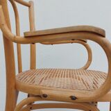 Michael Thonet armchair in curved wood and canework 1930