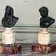 Two bronze busts in the style of the antique, 18th century.
