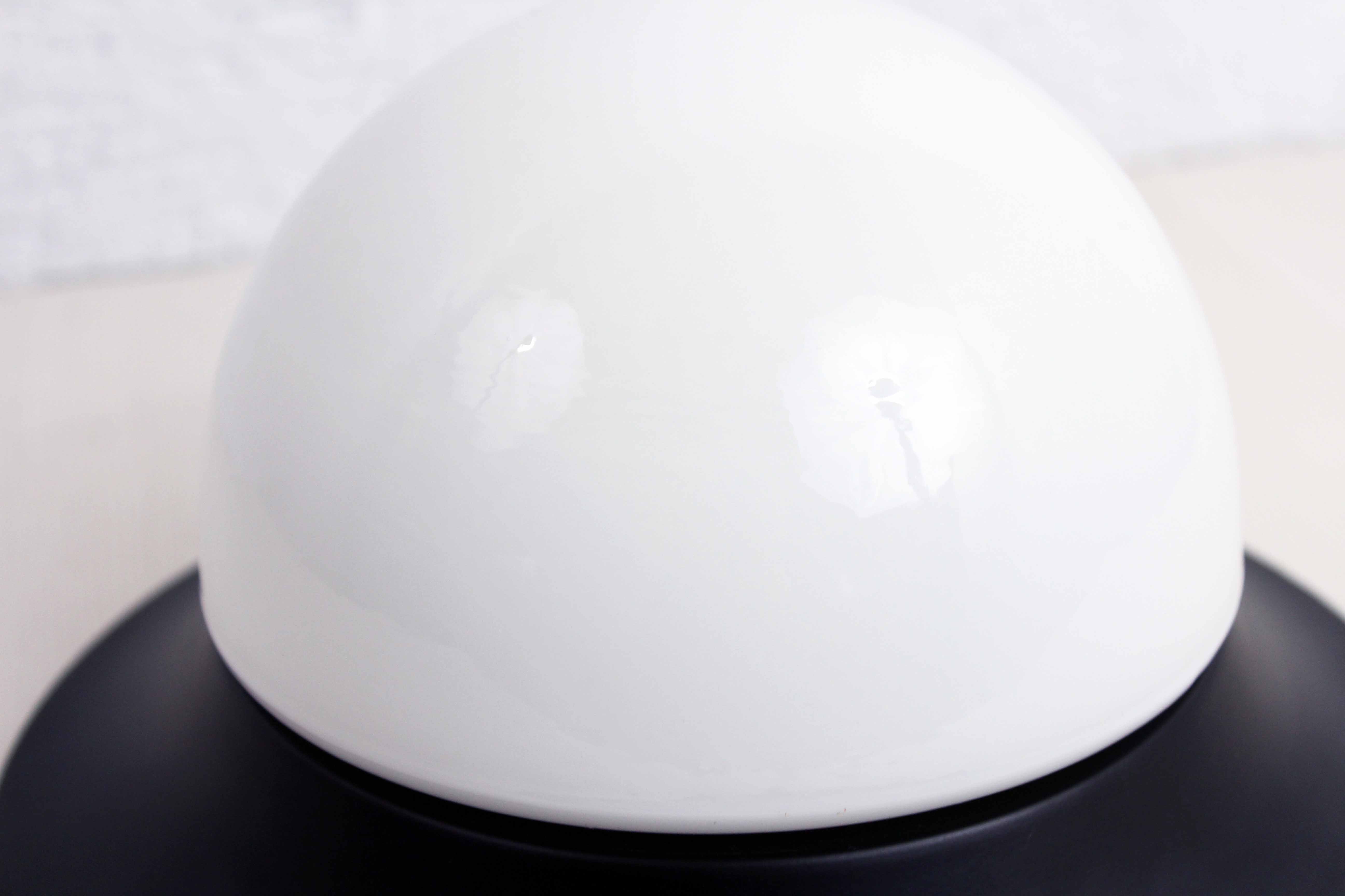 Wall lamp or ceiling lamp in metal and glass