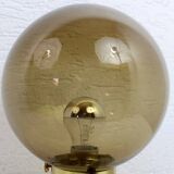 Smoked glass ball lamp