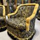 Napoleon III style living room with floral decoration