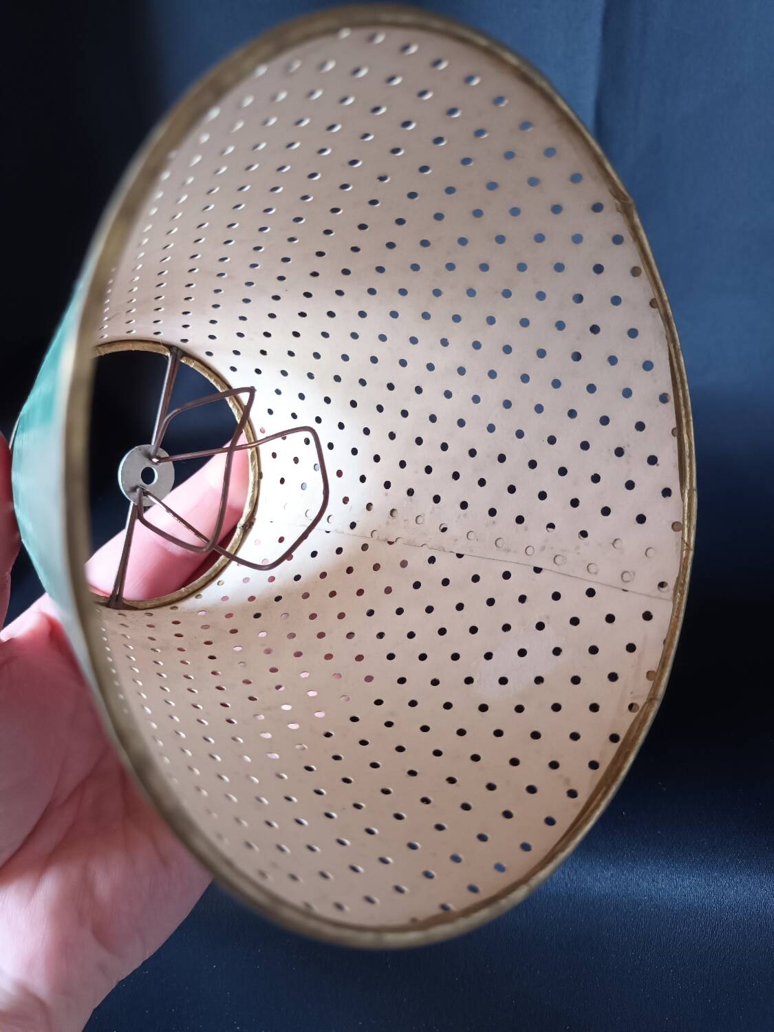 Perforated clip-on lampshade