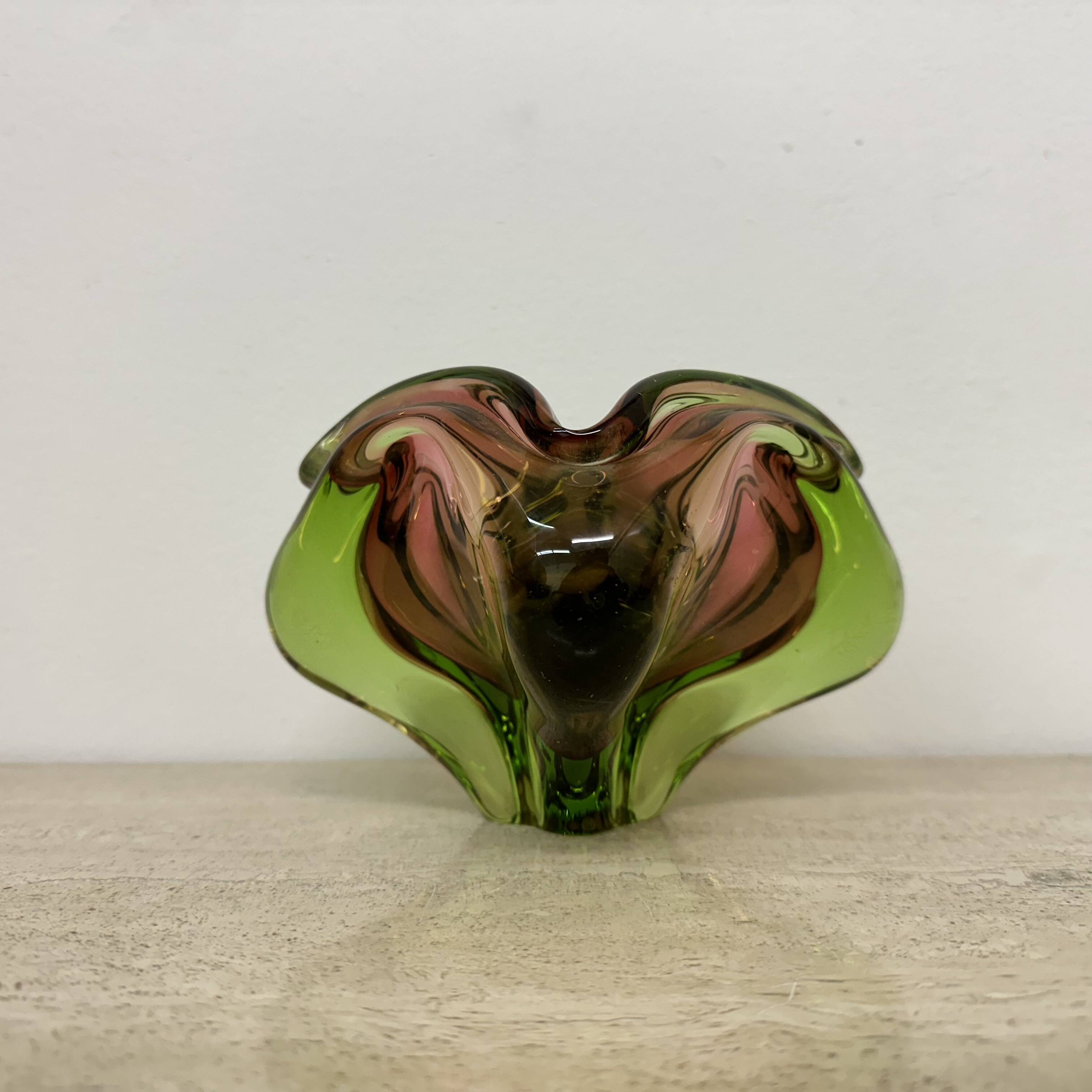 Mid century Murano glass bowl , 1970s