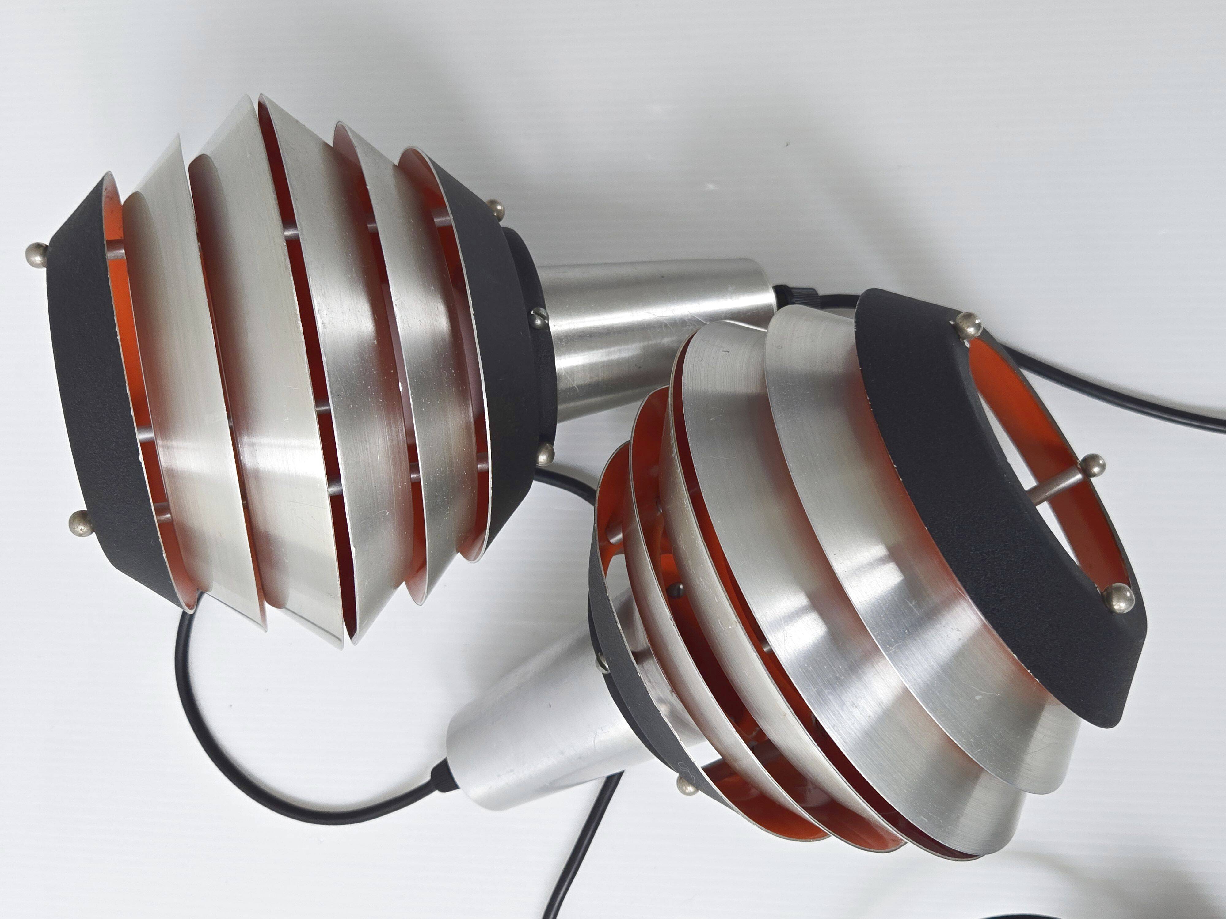 Pair of vintage pendant lights by Lakro Amstelveen 1960