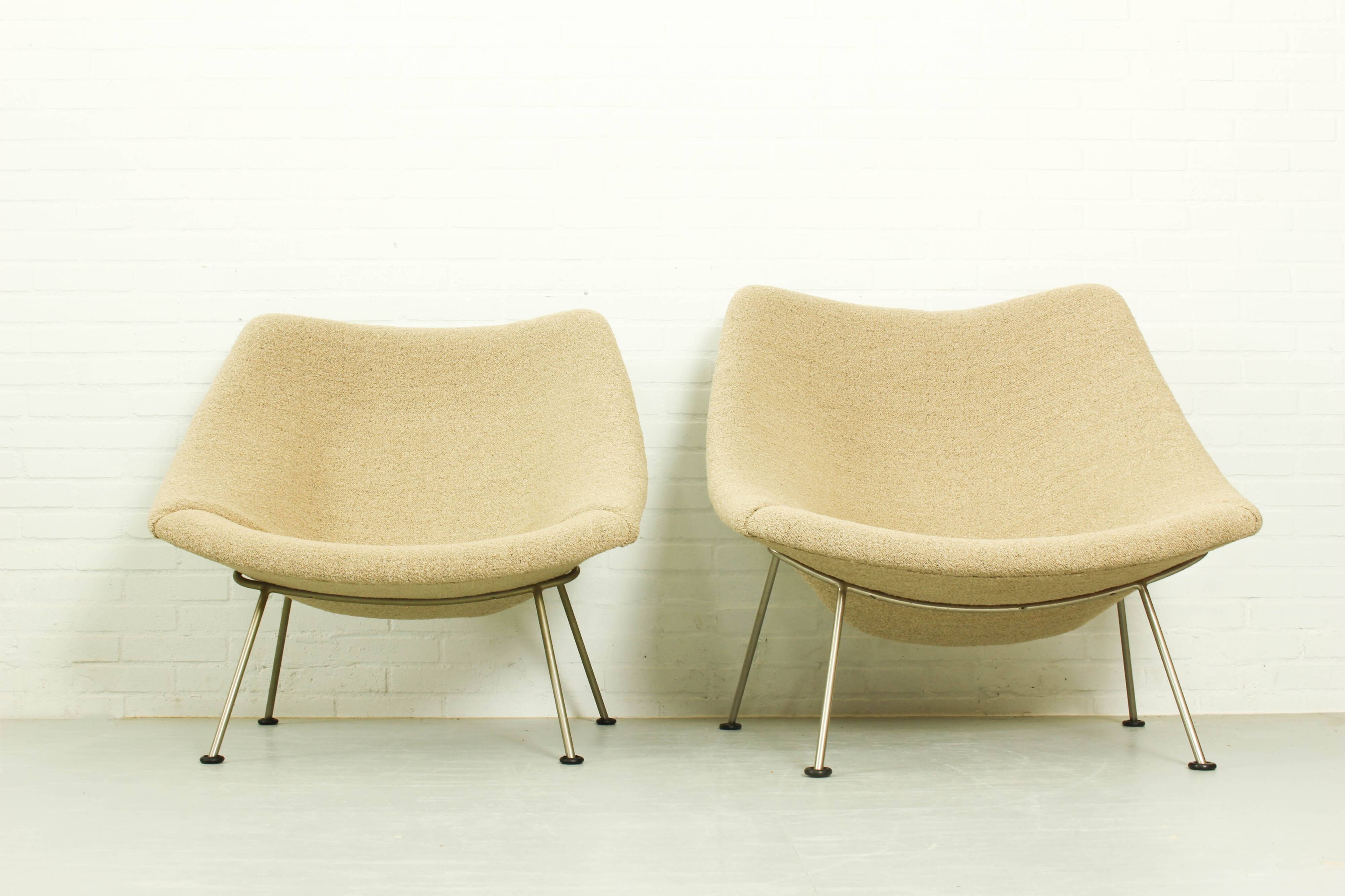 Set of Vintage Oyster Chairs by Pierre Paulin for Artifort, 1960s