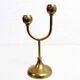 Double brass candle holder