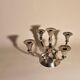 Candelabra 6 branches 50s silver metal