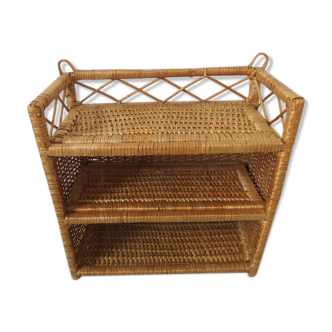 Modular rattan shelf 60s 70s