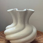 Vintage twisted porcelain vase