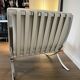 White Barcelona chair with ottoman – Knoll 2012 Edition -