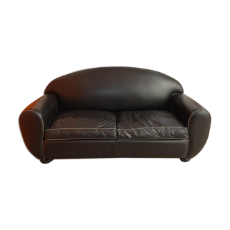 Fauteuil en cuir noir