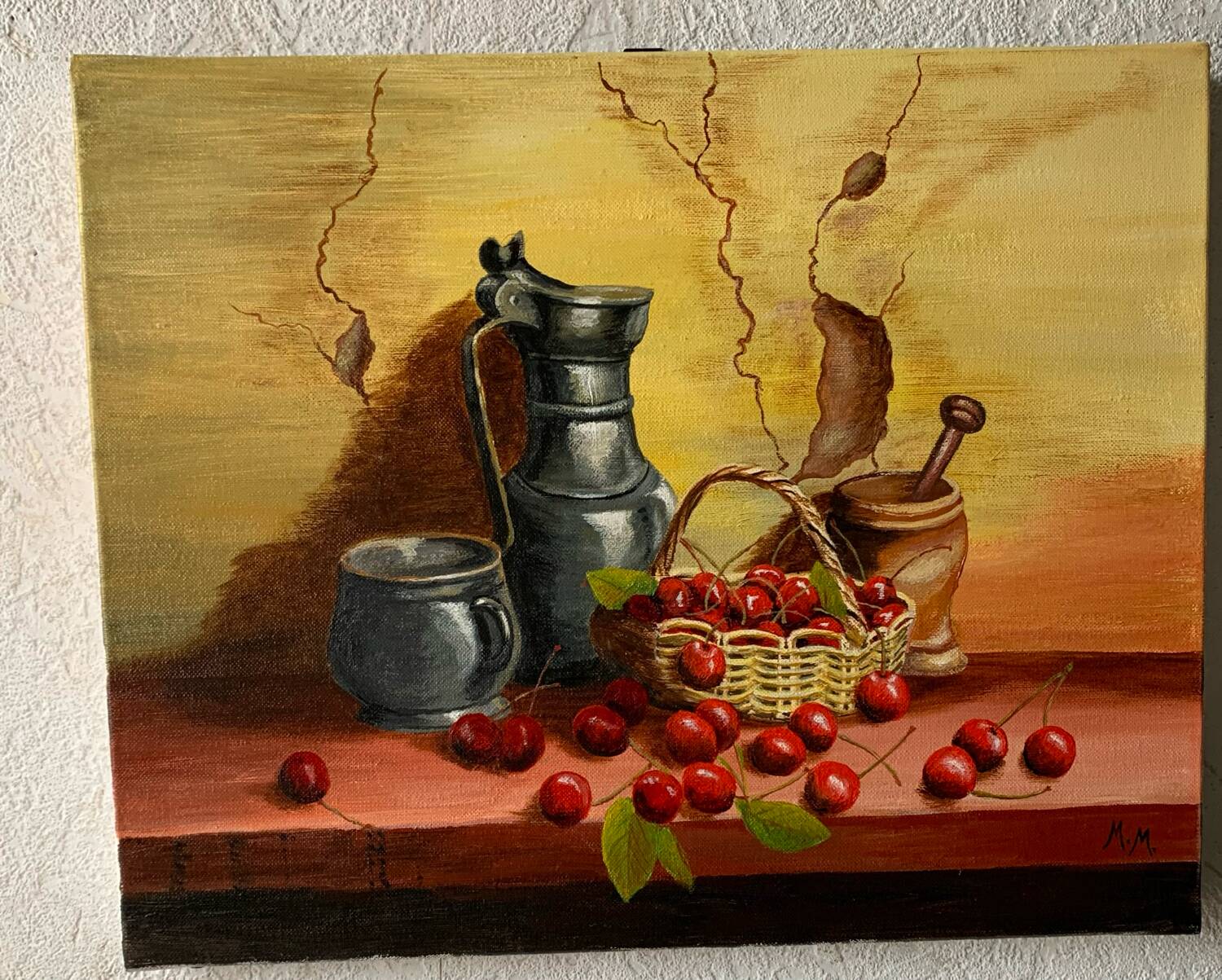 Oil painting on canvas still life