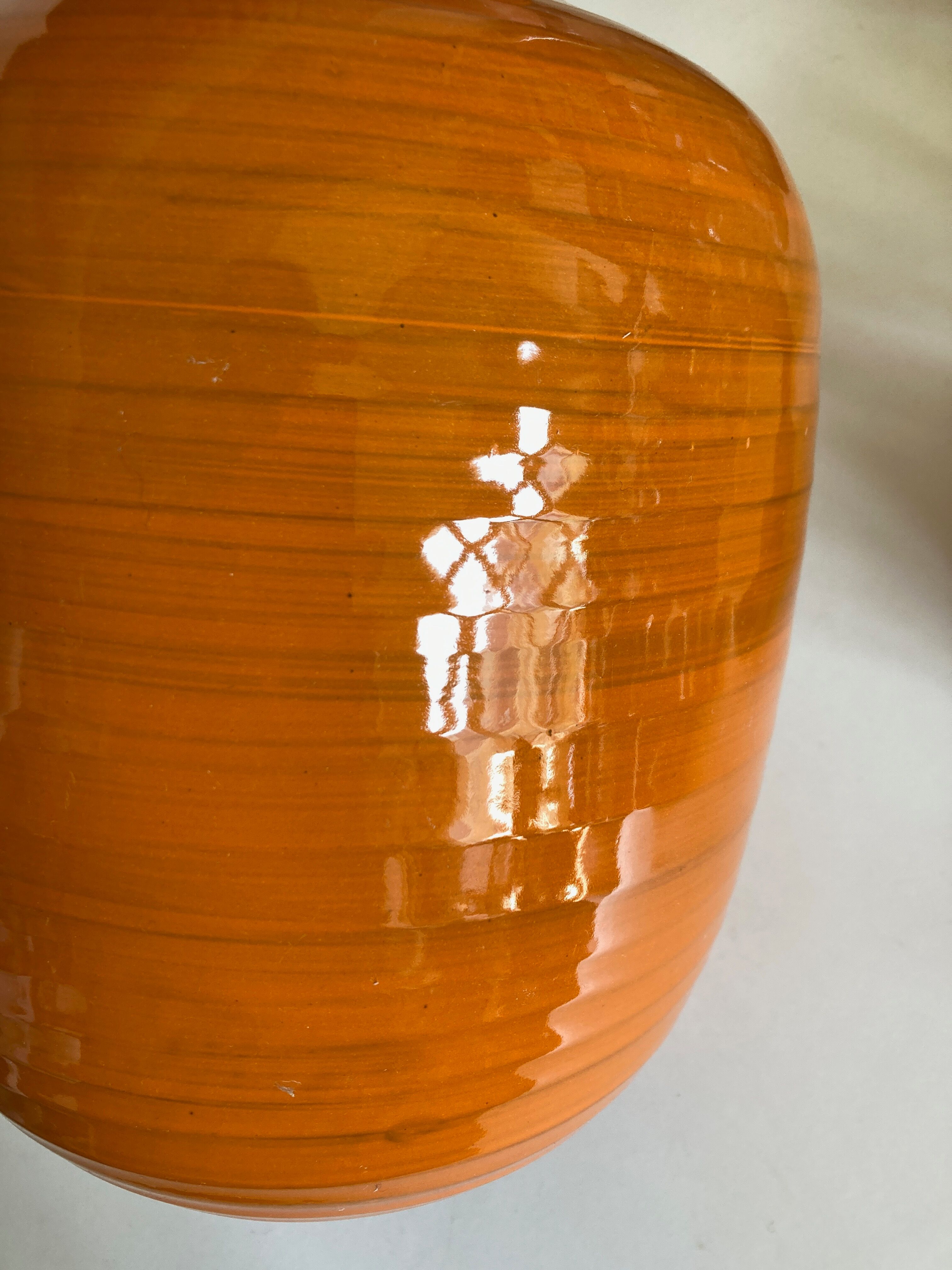 Vase XXXL Italian design 1960 in glazed earth