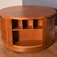 Restored teak retro round nathan squares drum coffee table collectors item