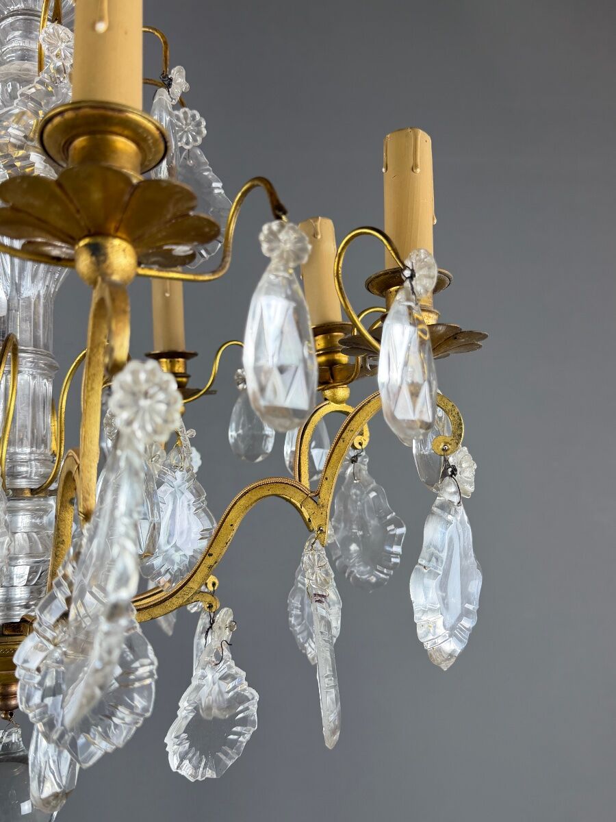 Louis XV style chandelier with pendants, 19th century