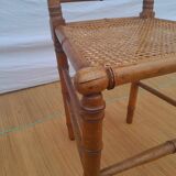 1930s caned bamboo chair