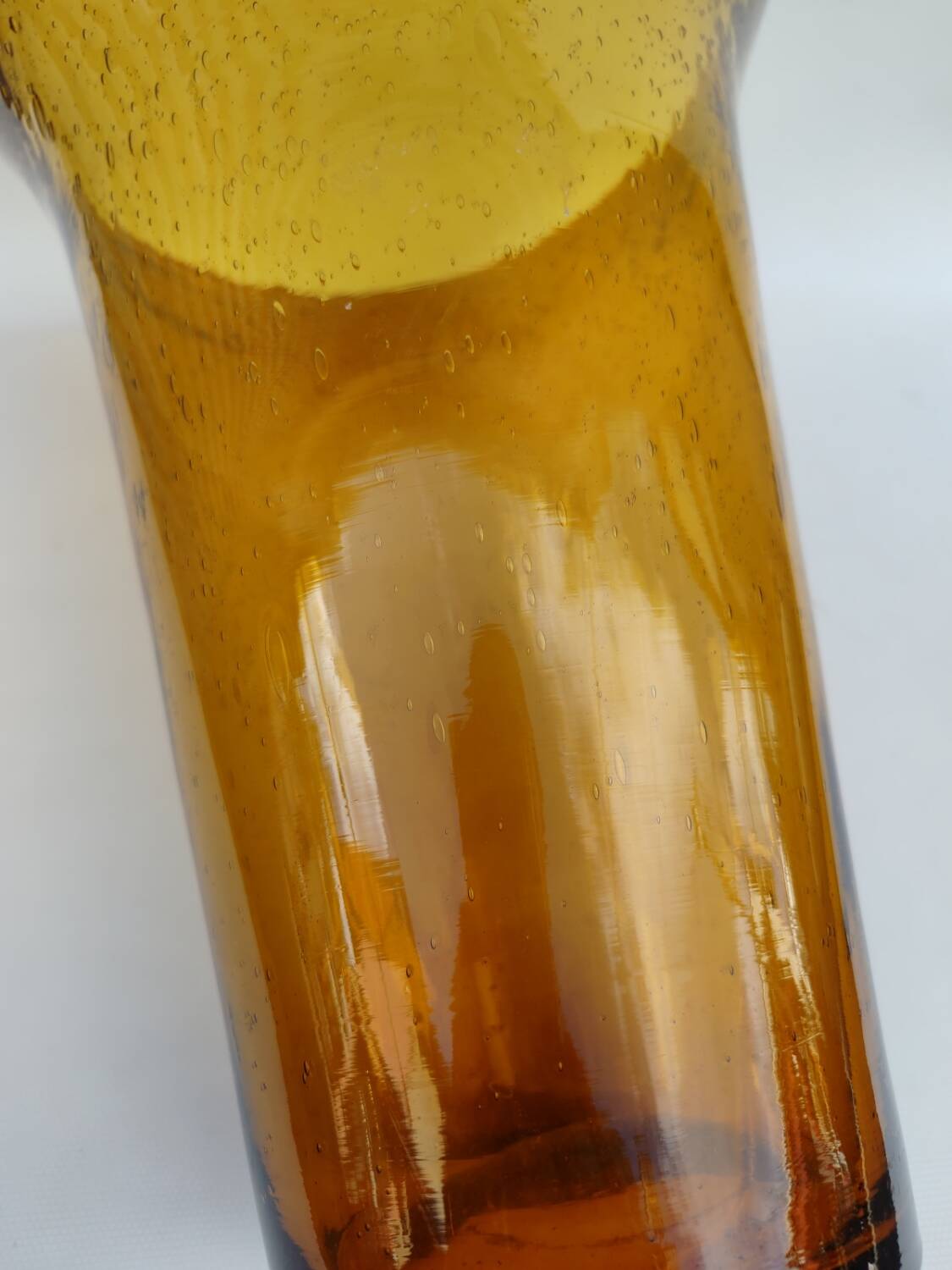 Very large bubble glass vase, from Biot glassworks.