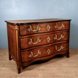 Chest of drawers crossbow louis XV in walnut XVIII th around 1750