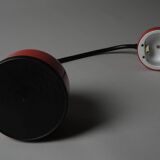 Lampe de bureau flexible Stilplast, rouge et noir, Italie, années 1980