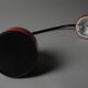 Lampe de bureau flexible Stilplast, rouge et noir, Italie, années 1980