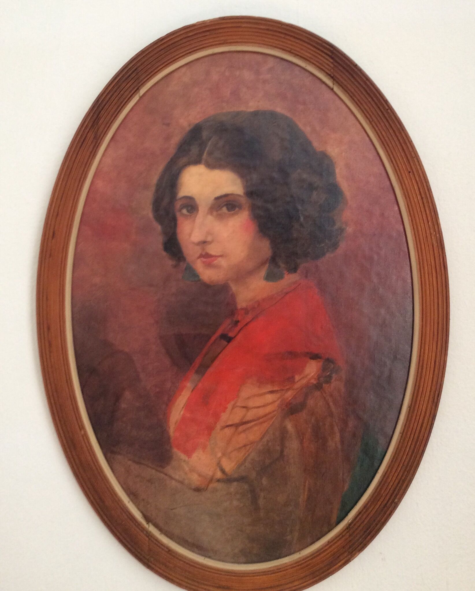 Portrait years 50 oil on canvas 83cmx59cm