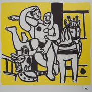 Fernand LEGER : Couple amoureux et cheval, Lithographie signée