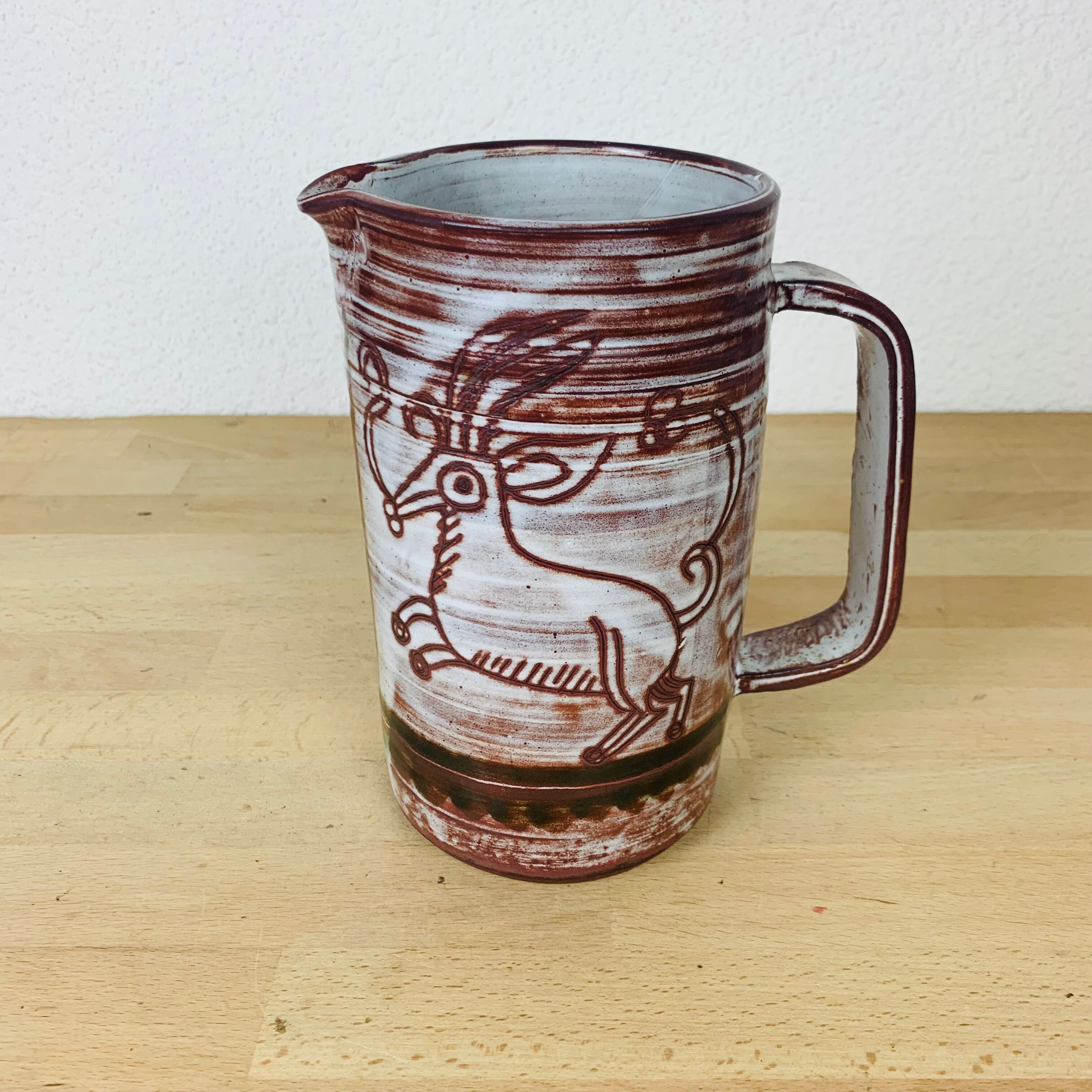 Ceramic pitcher Michel Barbier workshop Le Mûrier Vallauris