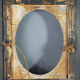 Napoleon III black and gold laqué frame, oval view 46x40 cm