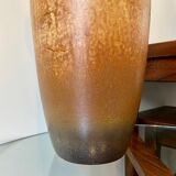 Brown enamelled ceramic vase W. Germany