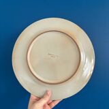 lot de 6 assiettes plates vintage en gres de montgolfier - service de table en gres vintage - gres émaillée made in france