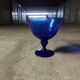 Glass cup of Biot, cobalt blue