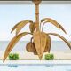 Lustre « cocotier » en rotin