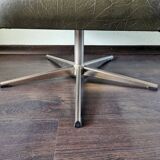 Metal footrest with 70cm leather coating