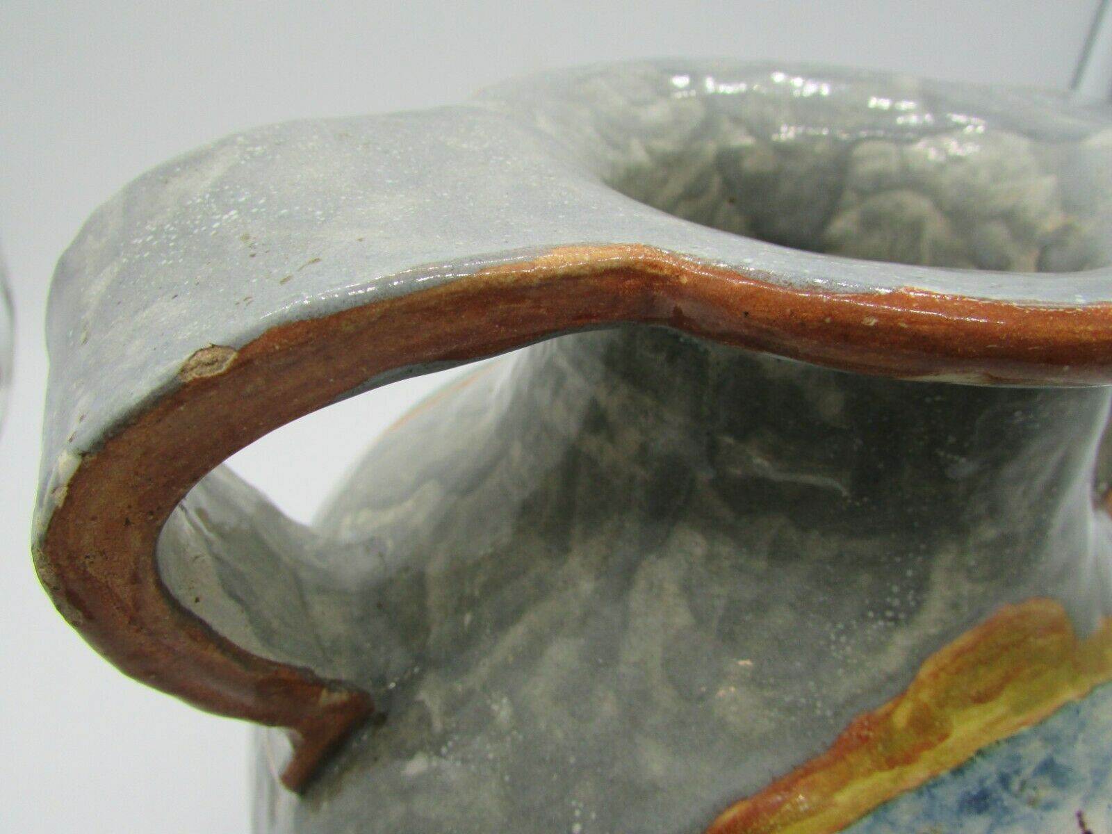 Louis Baude Montigny on Loing vase ball scenery of two impressionist landscapes