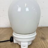 Vintage Porcelain Ceiling Light with Milk Glass , 1950s