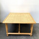 Vintage rattan coffee table
