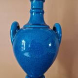 Pol Chambost (1906-1983) - Lamp base in blue crackled ceramic