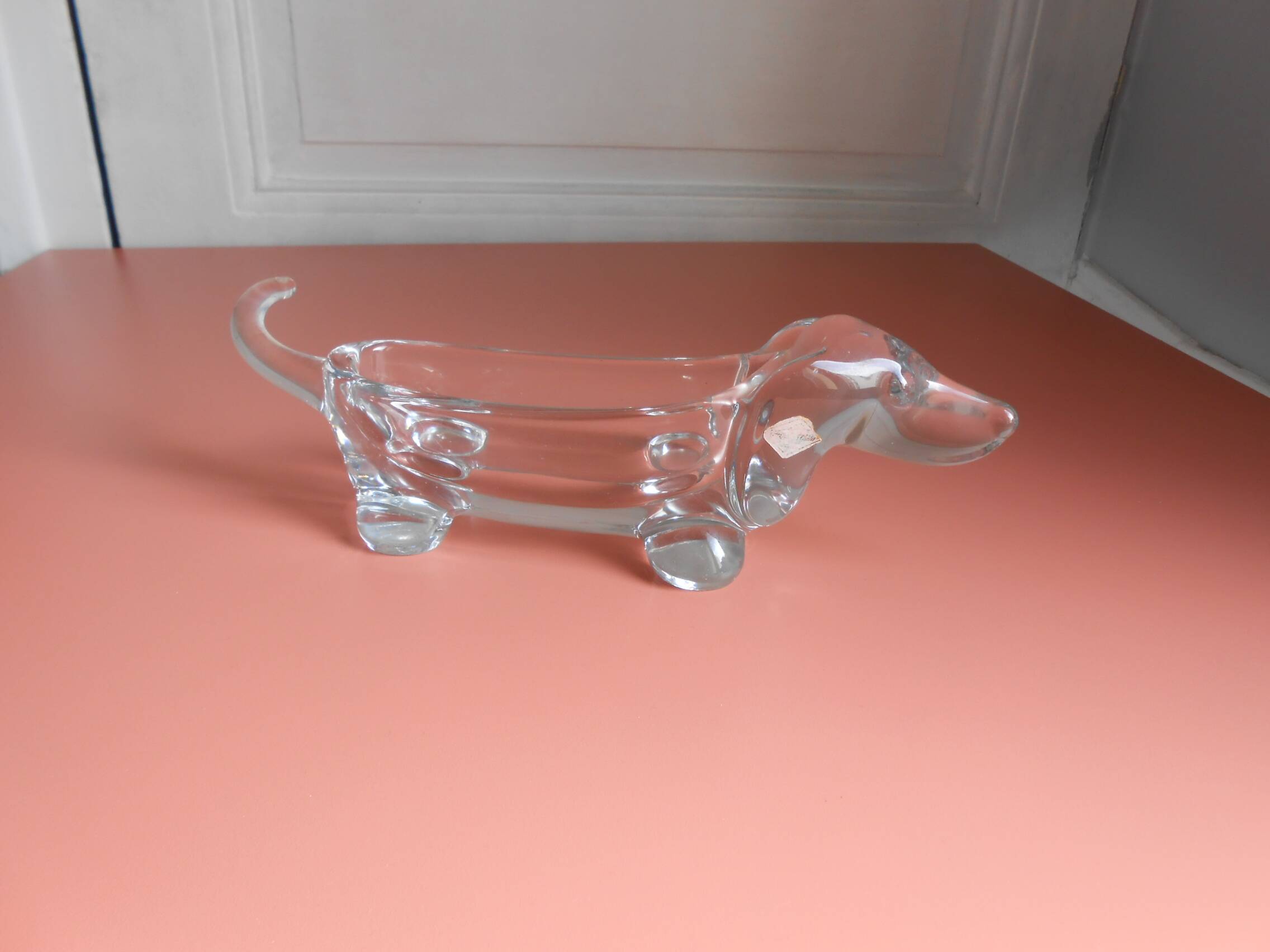 Dachshund crystal pocket tray Art Vannes