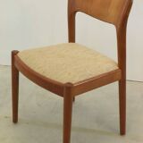 Set de 4 chaises Koefoed 'Skoven' teck vintage