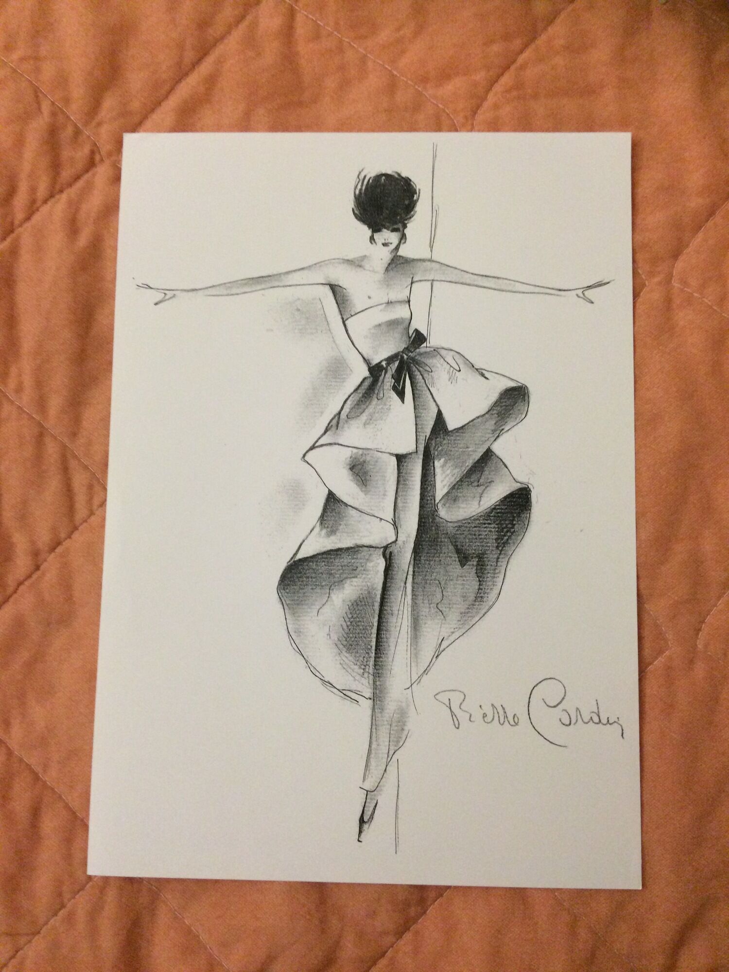 Great illustration of pierre cardin press mode - time: end of the early 1980s