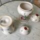 Duo of tea cups / herbal teas Sarreguemines colorful 50s