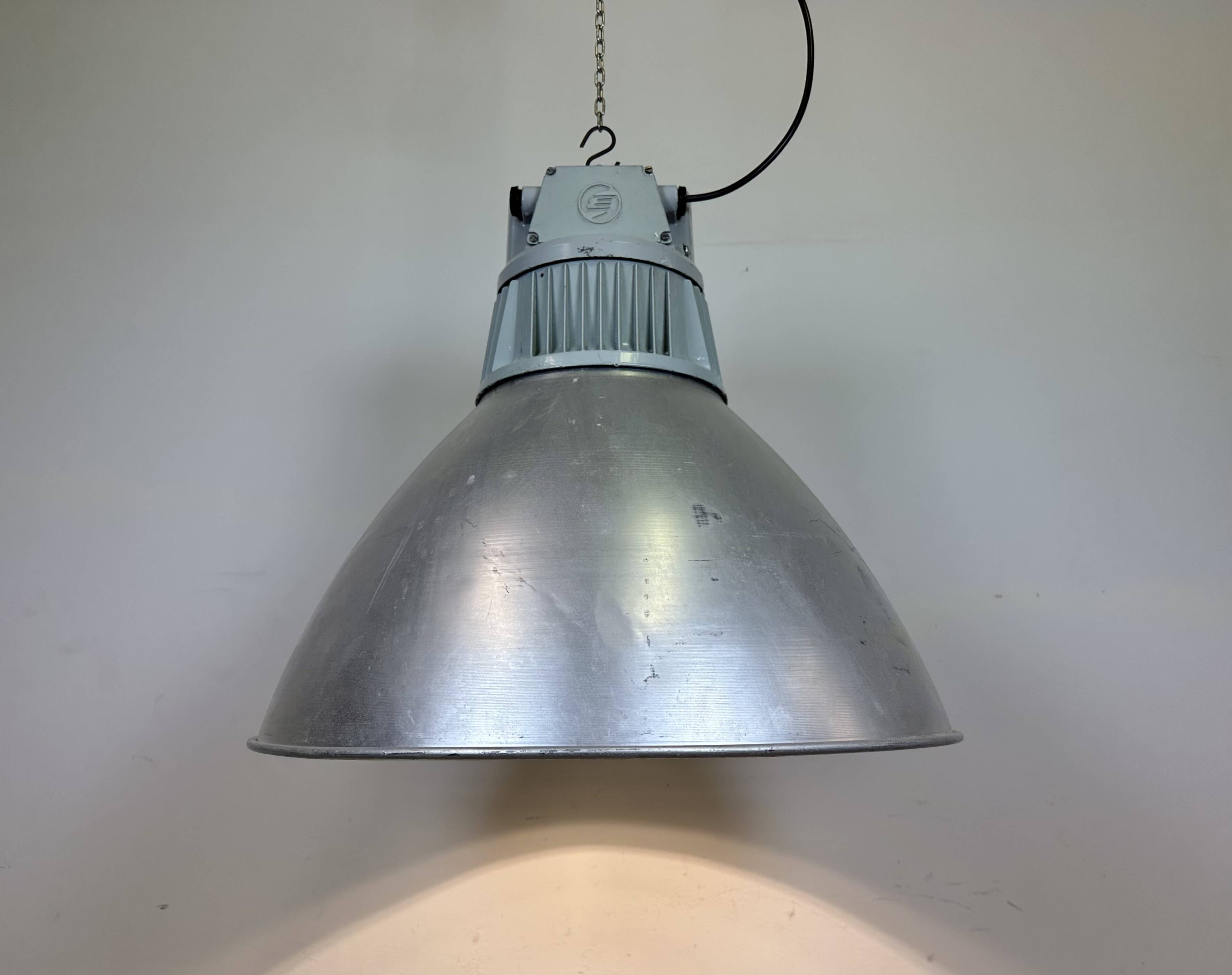 Large Industrial Aluminium Pendant Light from Elektrosvit, 1960s