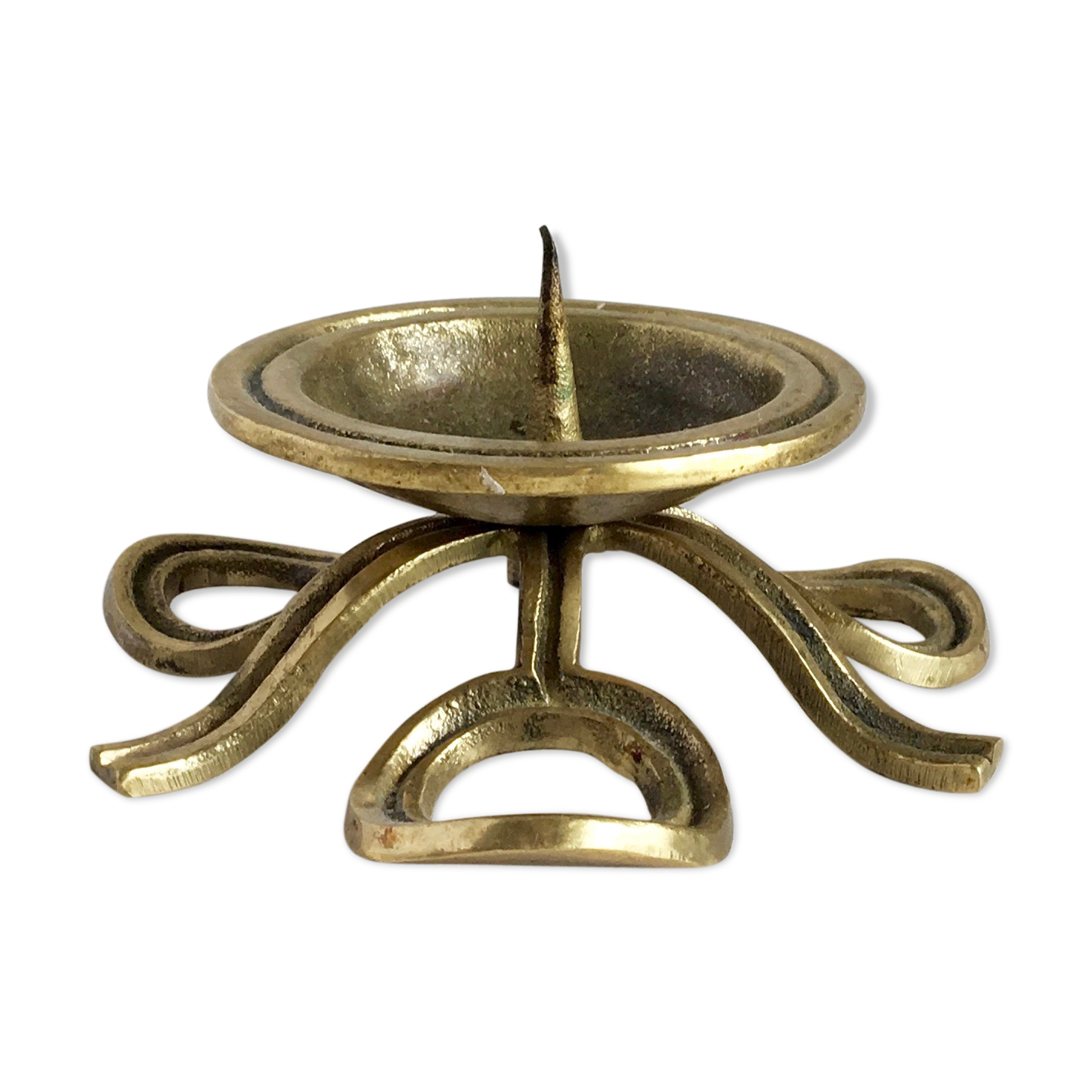 Brutalist Bronze Candleholder, 1970s