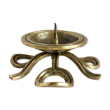 Brutalist Bronze Candleholder, 1970s