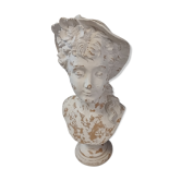 Bleached terracotta bust