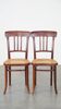 Set of 2 original vintage Thonet design bistro chairs with matte seats
