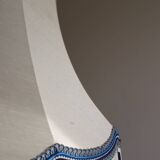 Alabaster lamp with white shade