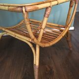 Rattan side table by Dirk van Sliedrecht for Rohé Noordwolde, 1950