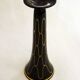 Black cornet vase with graphic decoration, 1950s