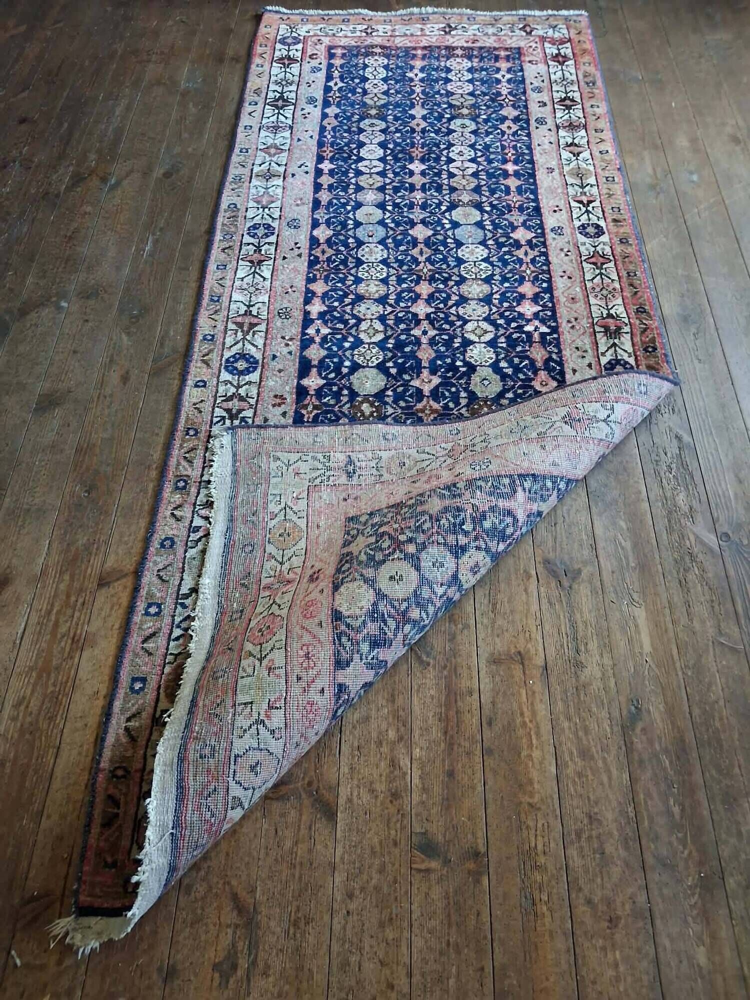 Handmade Persian Veramin hallway rug 264x106cm